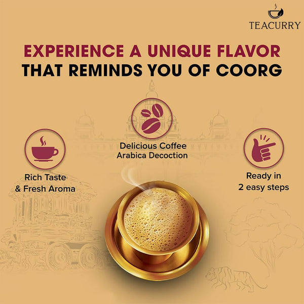 Teacurry South Indian Filter Coffee (100% Arabica Ground Coffee) for Authentic South Indian Taste - Kaapi Coffee - Distacart