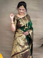 Thumbnail for Anouk Woven Design Zari Banarasi Saree