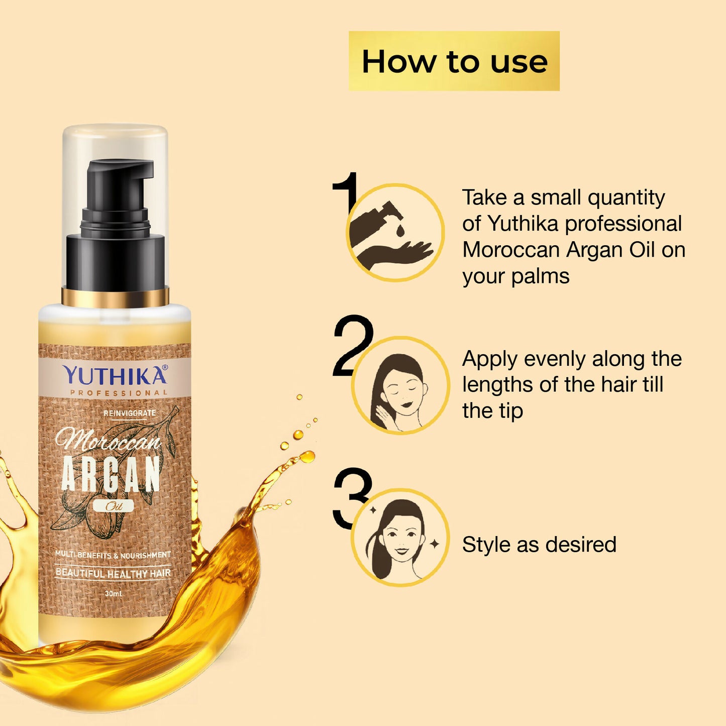 Yuthika Argan Oil Hair Serum - Moroccan Argan Oil - Distacart