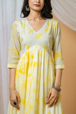 Thumbnail for Joban Fashion Yellow Tie & Dye Kurta Pant Set - Distacart