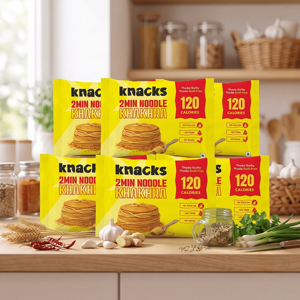 Knacks Coin Khakhra Crisps - 2Min Noodle Flavour - Dista