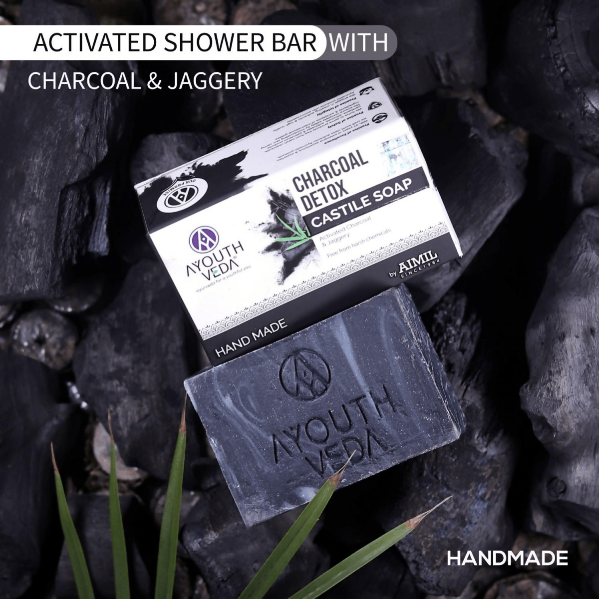 Ayouthveda Charcoal Detox Castile Soap - Distacart