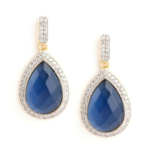 Nuyug 22K Gold Plated Azure Muse Contemporary Drop Earrings