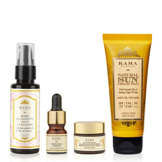 Kama Ayurveda Daily Essentials CSMS (Cleanser, Serum, Moisturizer, Sunscreen) Combo - Distacart