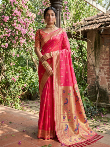 Shree Shyam Fashion Light Pink Soft Silk Saree - Dista