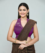 Thumbnail for Joban Fashion Women's Purple Embroidered Stitched Blouse