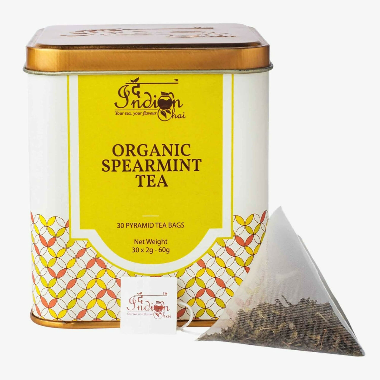 The Indian Chai – Organic Spearmint Tea 30 Pyramid Tea Bags - Distacart