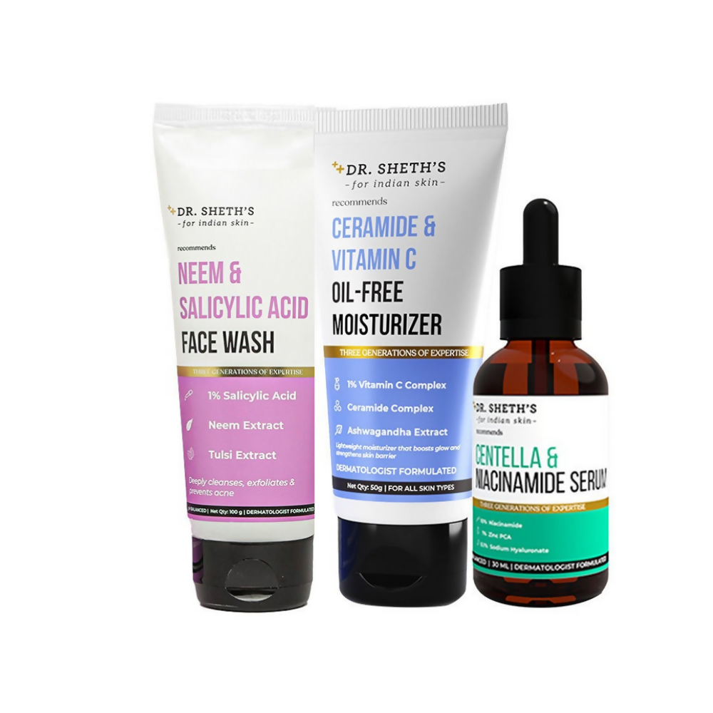 Dr. Sheth's CSM (Cleanser, Serum, Moisturizer) Bestseller Combo - Distacart