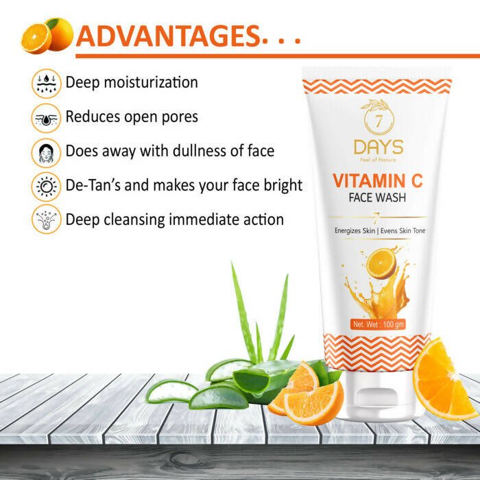 7 Days Vitamin C Face Wash with Turmeric - Distacart