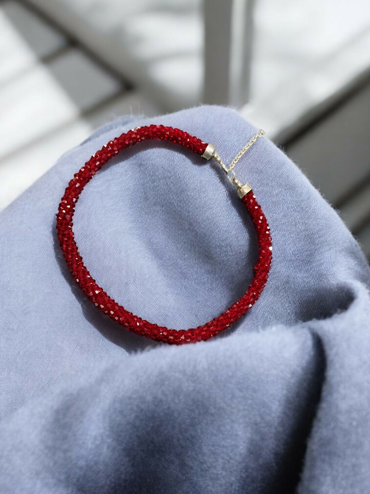 Inhanns Noor-E-Jalwa – Handmade Crystal Bead Necklace -Adjustable - Maroon Only Necklace - Distacart