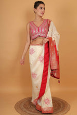 Thumbnail for Joban Fashion Silk Zari And Sequence Work Padded Blouse - Hot Pink