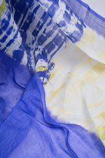 Thumbnail for Vastranavya Blue Digital Printed Linen Ready To Wear Designer Saree with Unstitched Blouse - Distacart