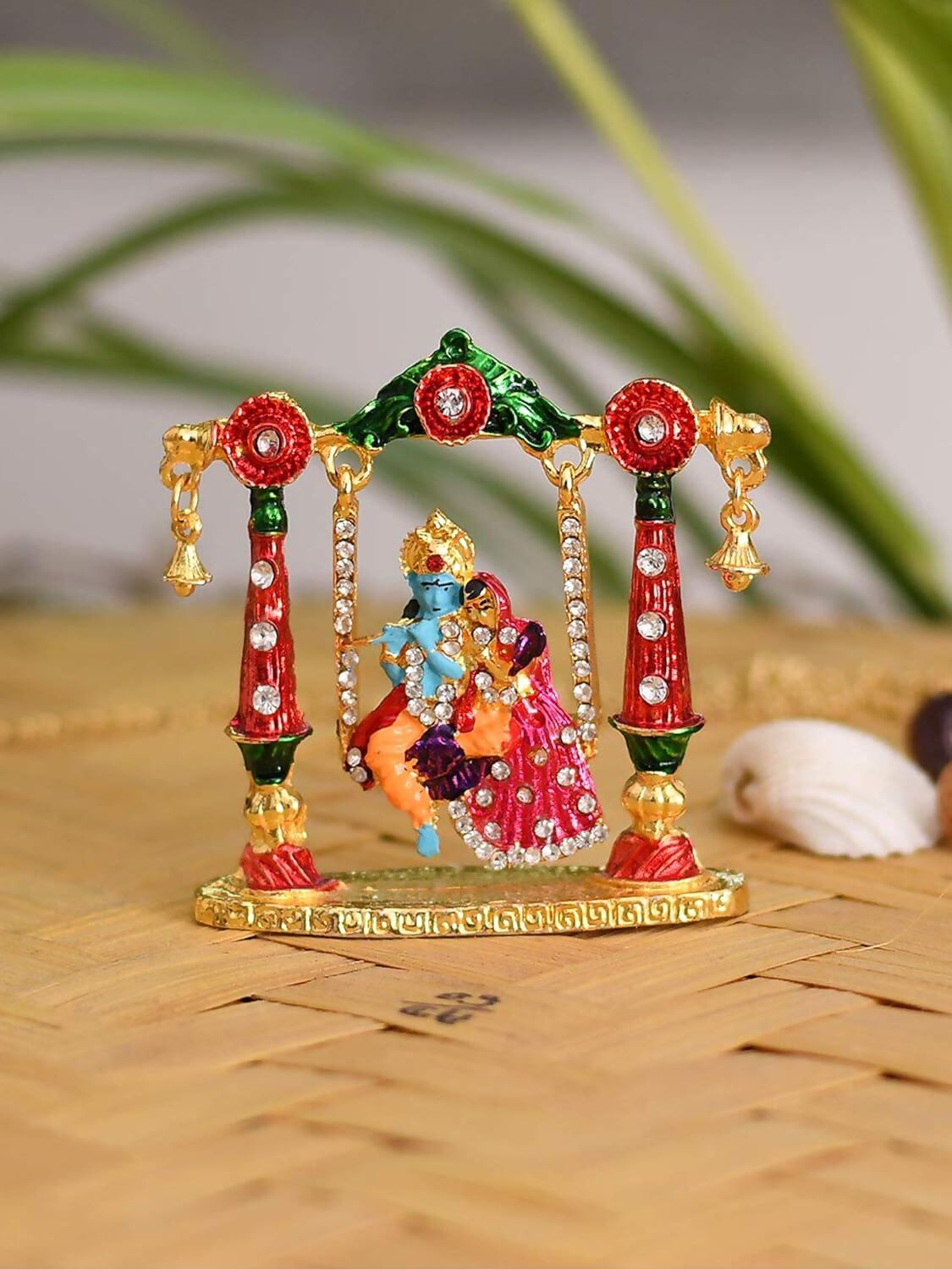 Collectible India Radha Krishna Idol on Jhula - Distacart