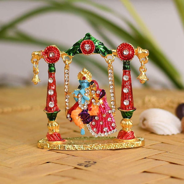 Collectible India Radha Krishna Idol on Jhula - Distacart