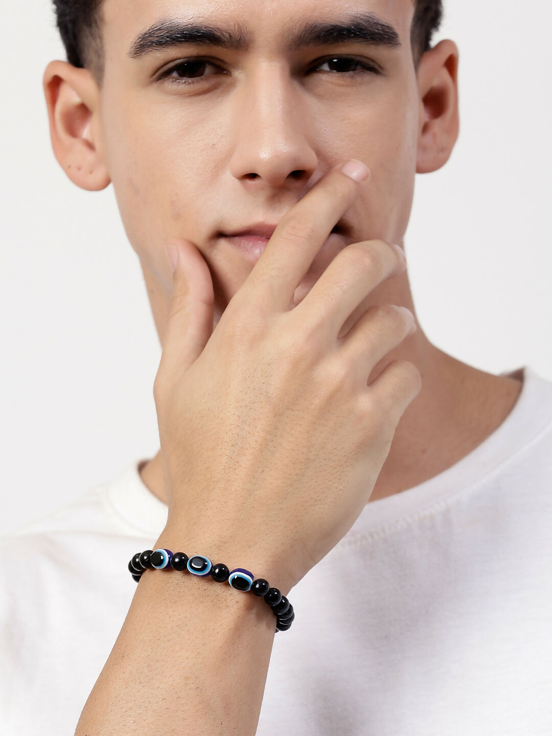 NVR Men & Women Evil Eye Men & Women Black Thread Bracelet - Distacart