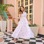 Thumbnail for The52 Women's Gorgeous Thread work Cotton Rayon Fabric Flared Dress - Distacart