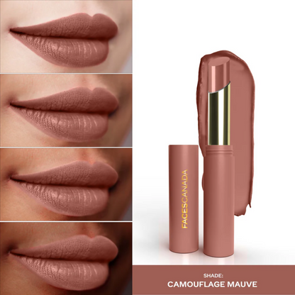 Faces Canada 3 in 1 LongStay Matte Lipstick - Camouflage Mauve 07 - Distacart