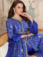 Thumbnail for Evanik Designer Chinon Silk Embroidered Work Wedding Anarkali Suit - Distacart