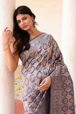 Thumbnail for Joban Fashion Lavender Pure Katan Pure Handloom Banarasi Silk Saree