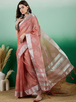 Thumbnail for Mitera Woven Design Zari Organza Banarasi Saree - Distacart