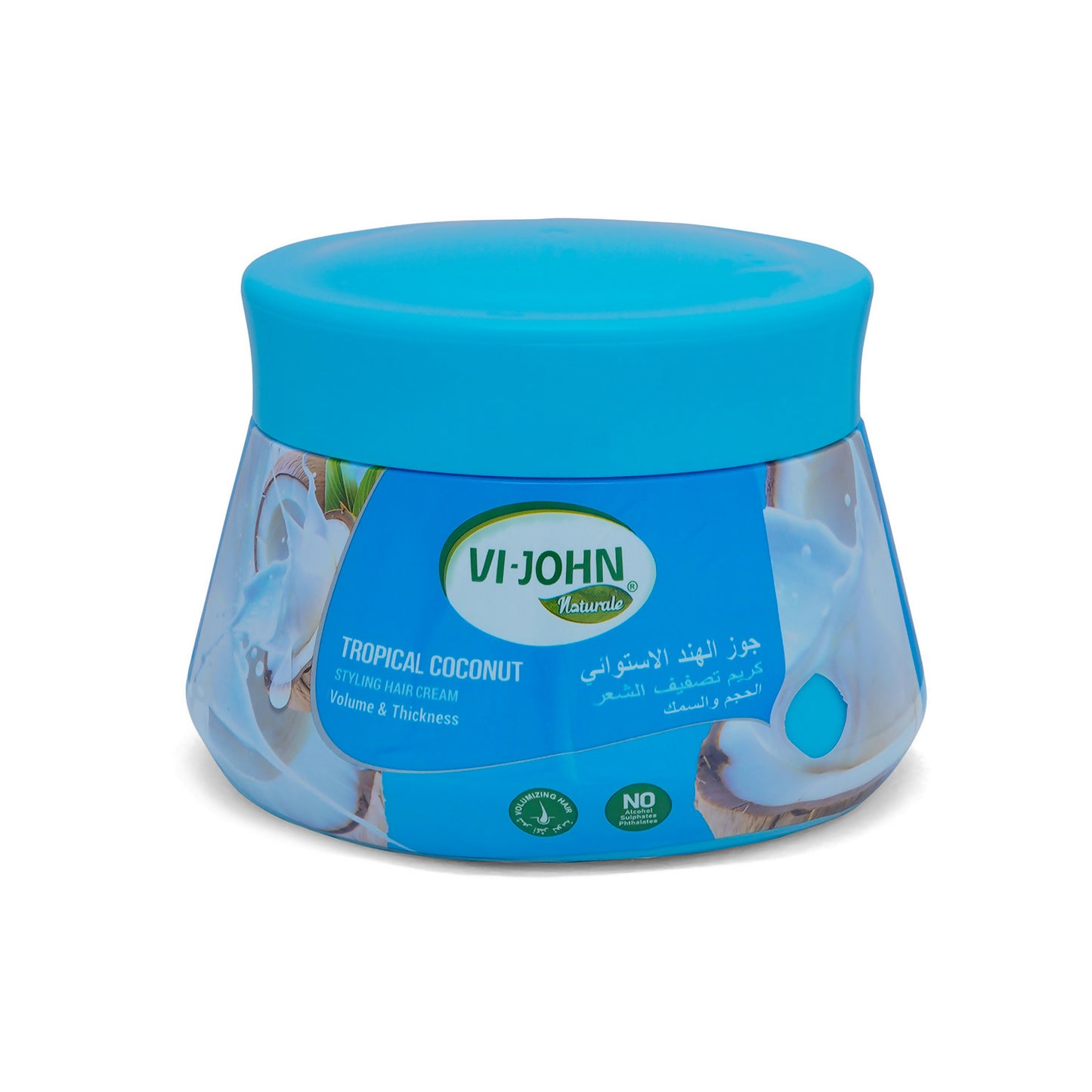 VI-JOHN Naturale Tropical Coconut Styling Hair Cream Strength & Shine - Distacart