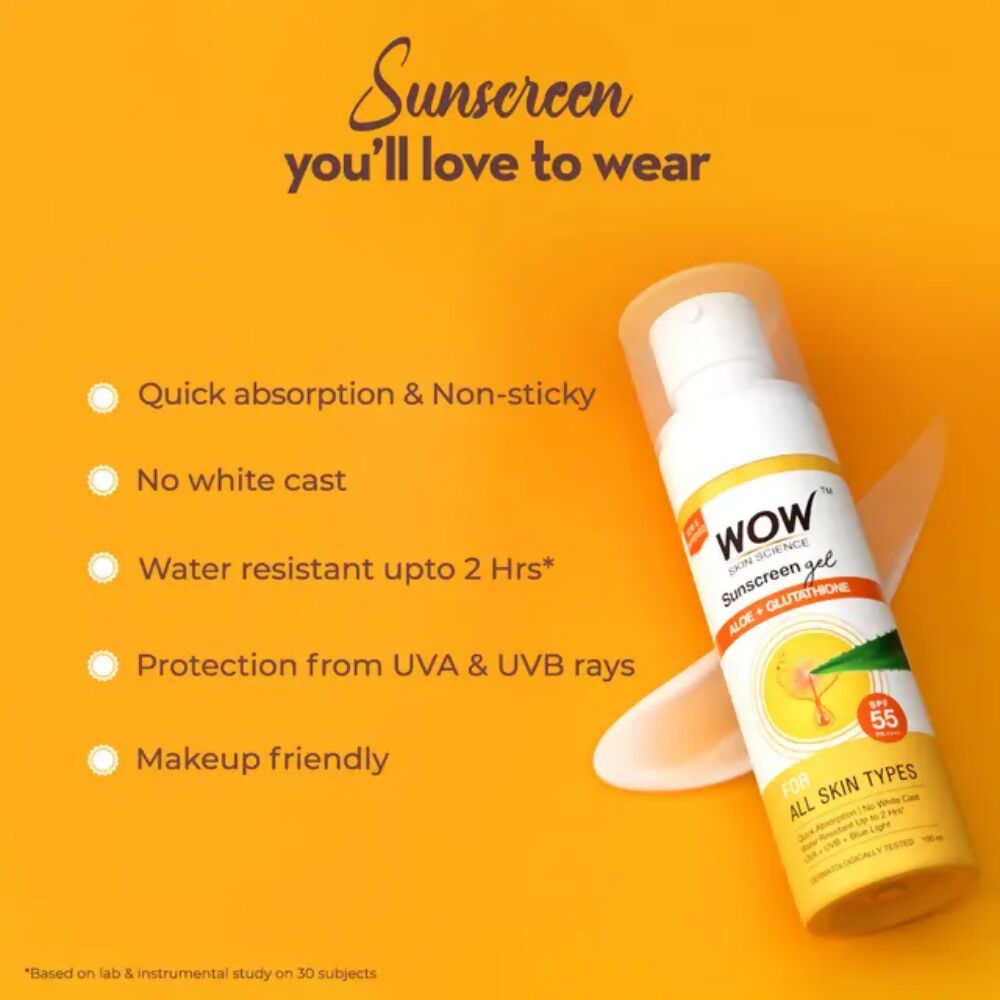 Wow Life Science Sunscreen Gel For All Skin Types - Distacart