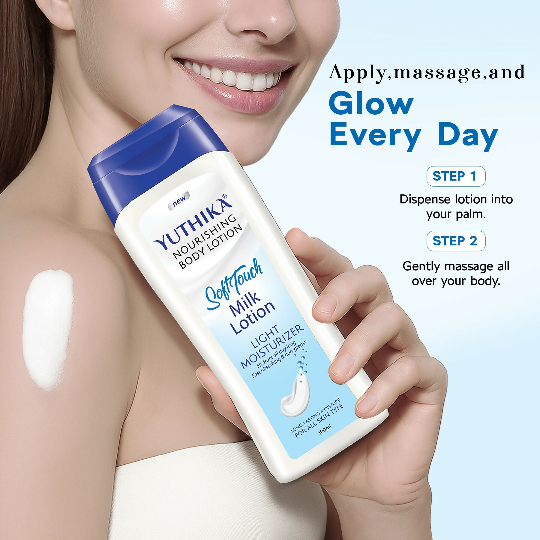 Yuthika Soft Touch Milk Body Lotion For Women & Men - Distacart