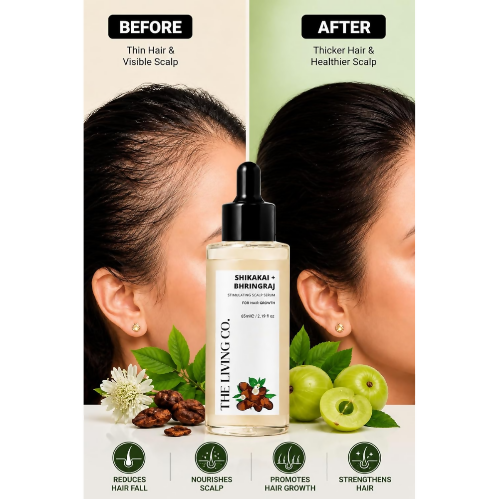 THE LIVING CO. Shikakai + Bhringraj Stimulating Scalp Serum - Dista