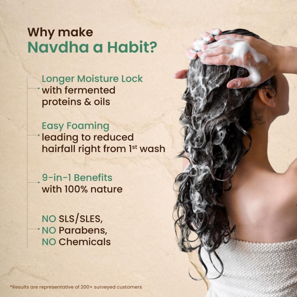 Nat Habit Tri-Leaf Rosemary Navdha Shampoo - Distacart