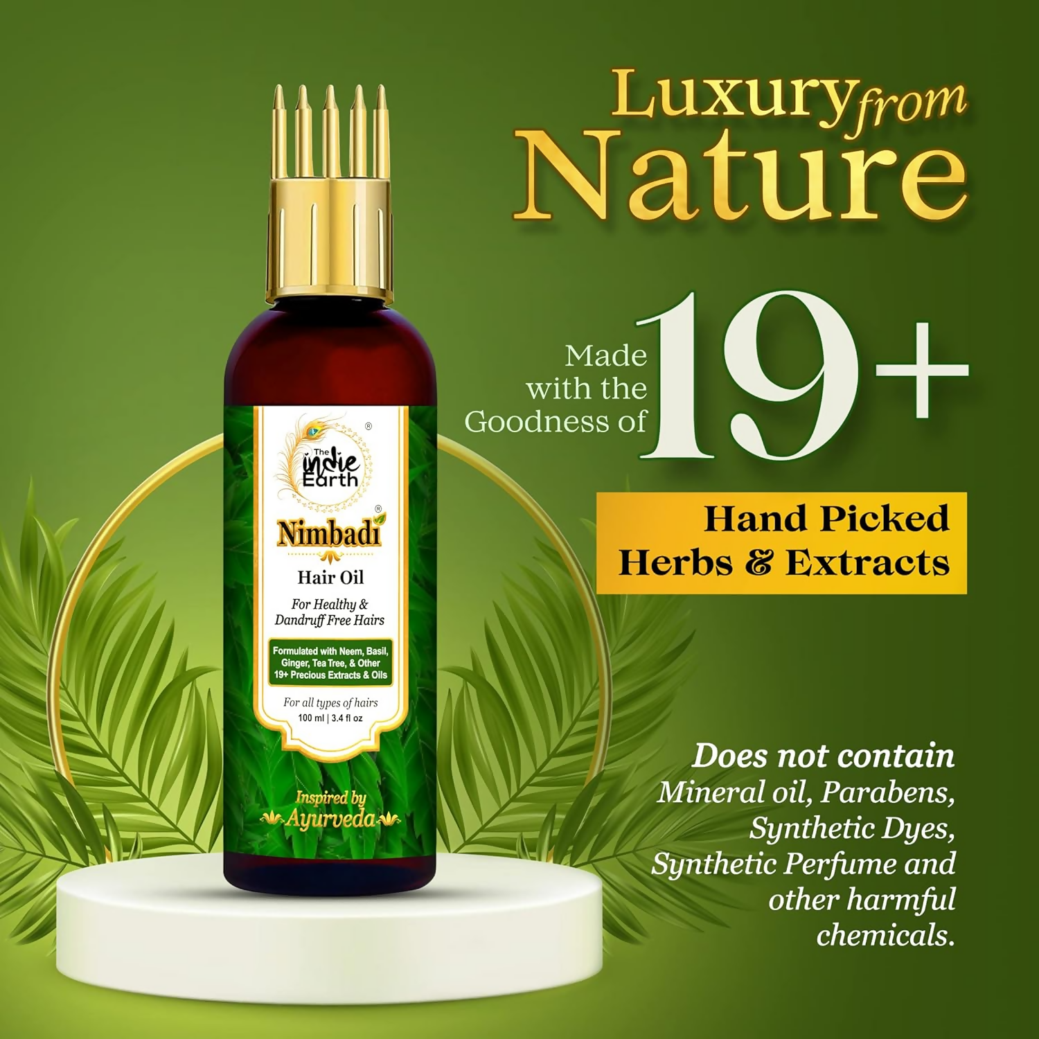 The Indie Earth Nimbadi Hair Oil For Healthy & Dandruff Free Hairs - Distacart