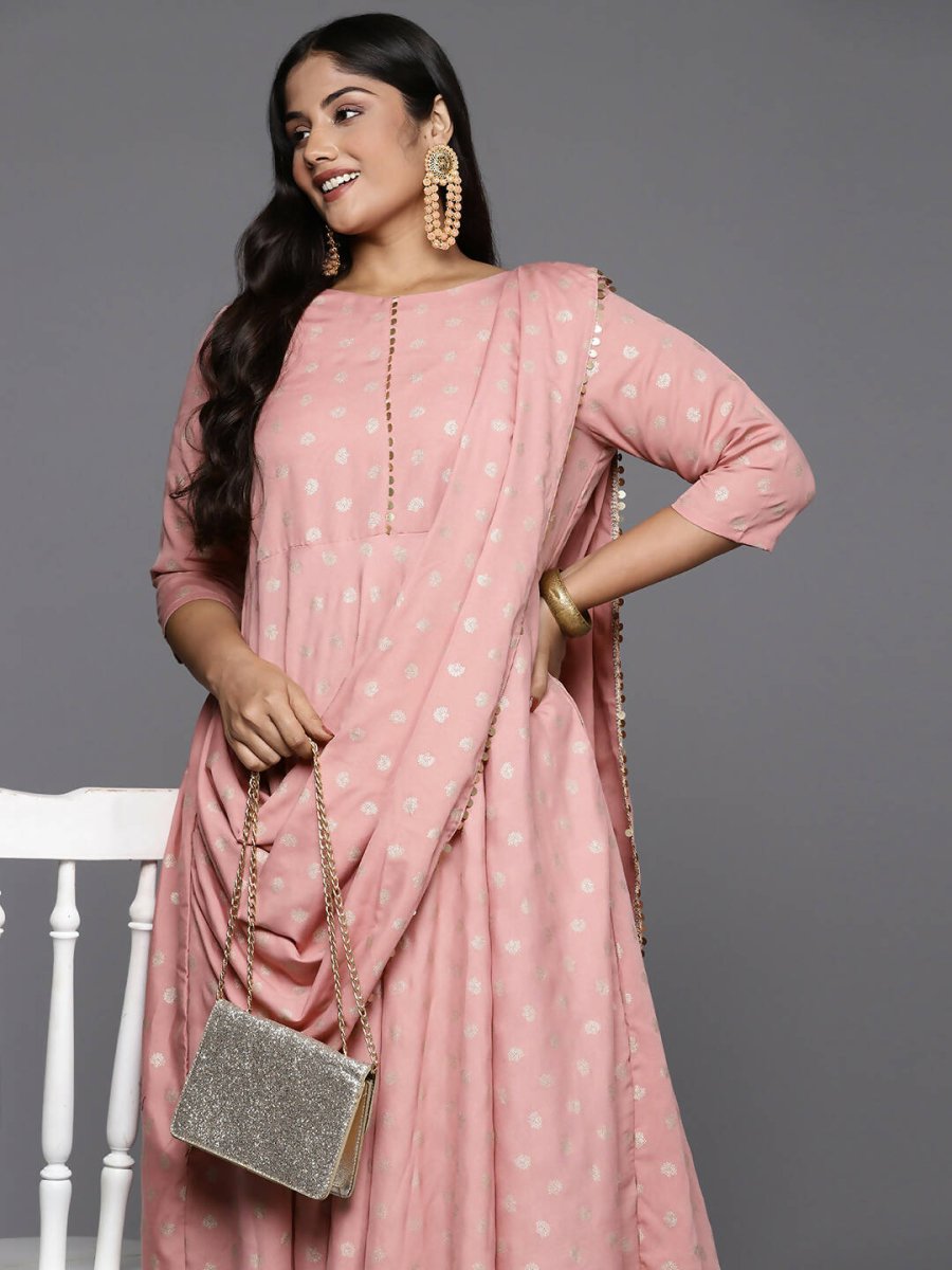 Ahalyaa Women's Traditional wear Ethnic Dress - Pink - Distacart
