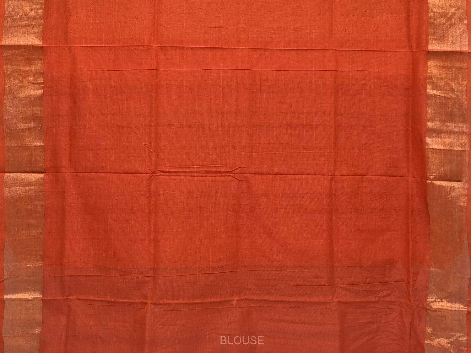 Rust Uppada Cotton Handloom Saree with All Over Jamdani Design - Global Threads - Distacart