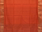 Thumbnail for Rust Uppada Cotton Handloom Saree with All Over Jamdani Design - Global Threads - Distacart