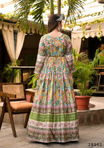 Thumbnail for Wedding Designer Multi Soft Dola Silk Anarkali suit with Dupatta - Sanj - Distacart