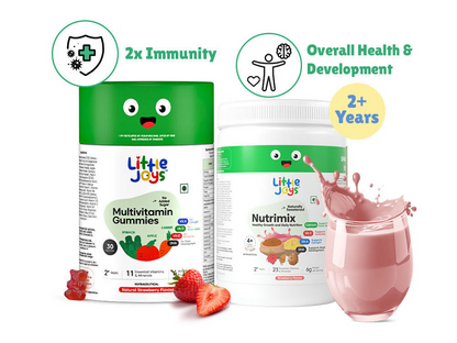 Little Joys Multivitamin Gummies & Nutrimix Immunity Boosting Kit Strawberry 2 Years + - Distacart