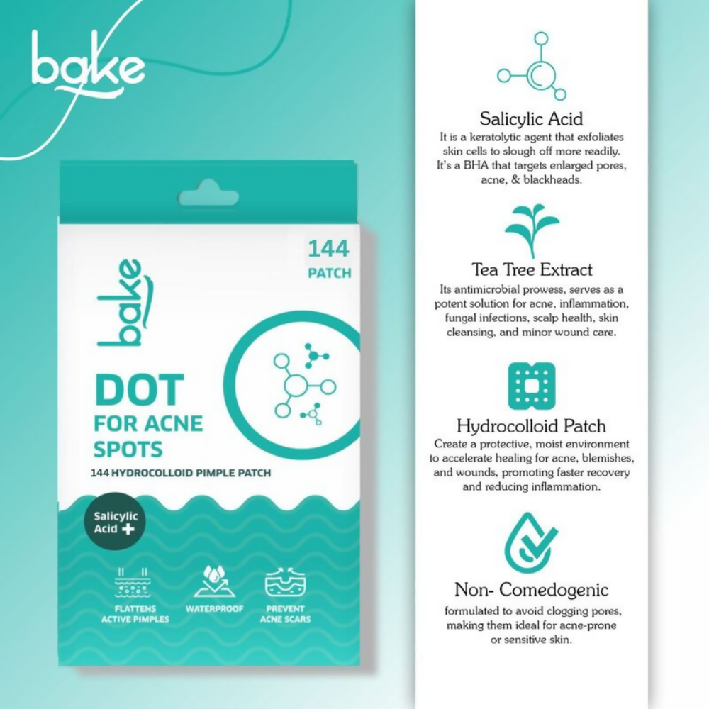 Bake 2% Salicylic Acid Pimple Patches (144 Dots)