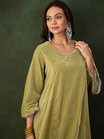 Thumbnail for Sangria Mirror Detail Pakistani Kurta & Salwar Set