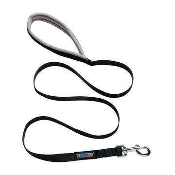 Waggety Dog Leash - Durable Black Polyester, Length - 5Ft, Comfortable Grip, Stylish Pet Leash for Dogs - Dista