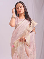 Thumbnail for Astita Organza Peach Saree
