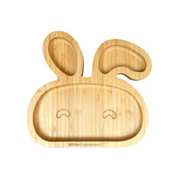 Thumbnail for Littlecherrymom Bunny Bamboo Suction Plate (With Fork And Spoon) - Distacart