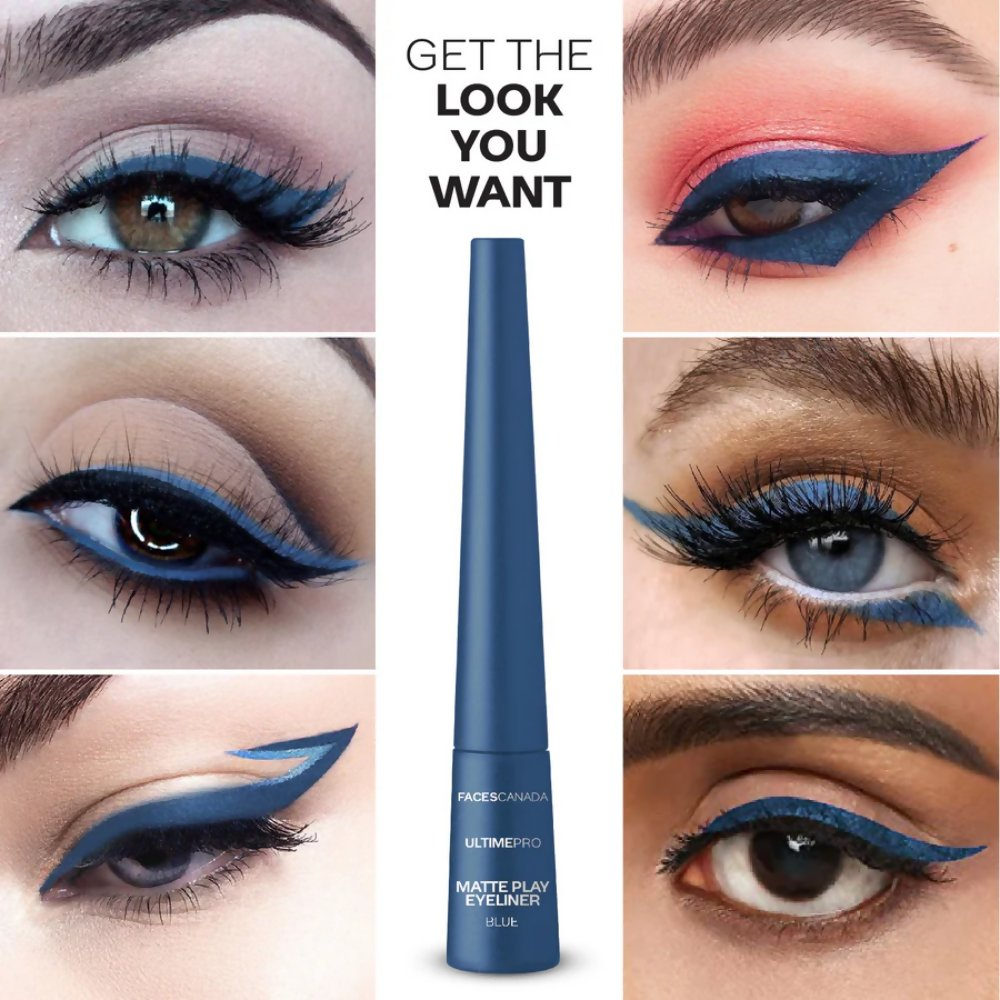 Faces Canada Ultime Pro Matte Play Eyeliner - Sapphire - Distacart