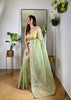 Teeya Creation Lavender Color Silver Tissue Silk Embroidery And Mirror Work Saree - Distacart