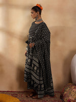 Thumbnail for Indo Era Black Printed Straight Kurta Palazzos With Dupatta set - Distacart