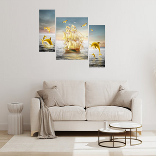 Tehzeeb Creations Set Of 3 Digital Wall Painting