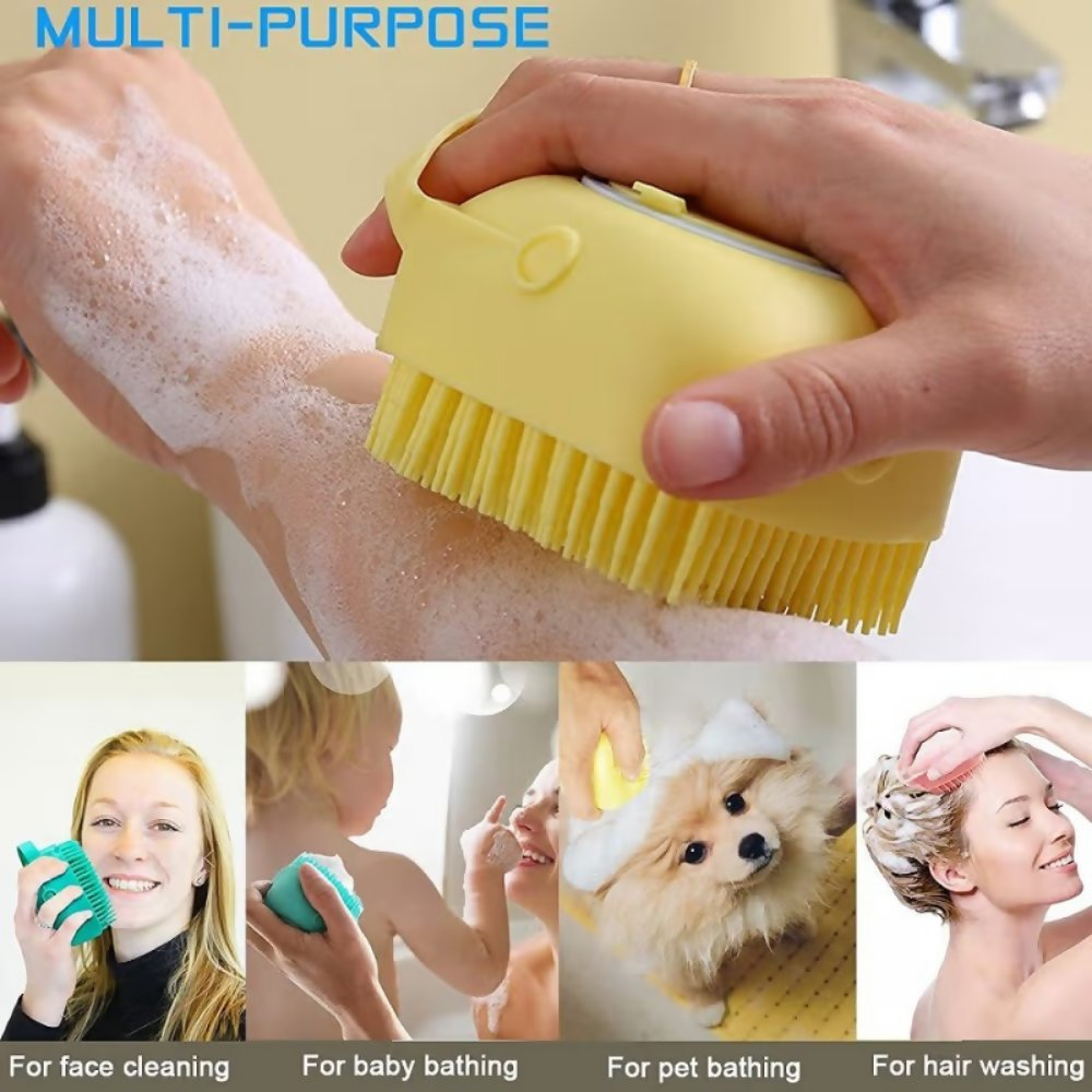 Bronson Professional Silicone Shower Scrubber Exfoliating Bath Brush - Dista