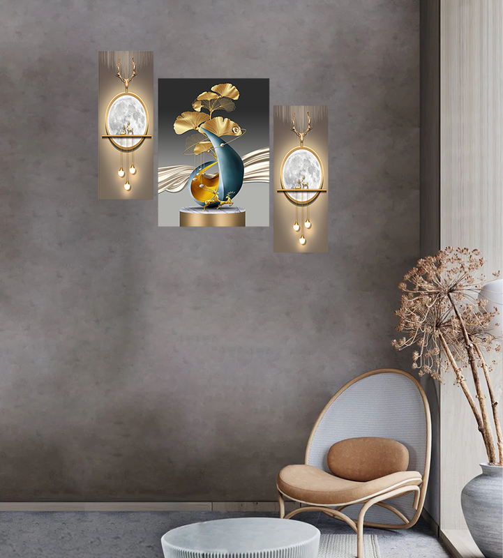 Tehzeeb Creations Set Of 3 Digital Wall Painting