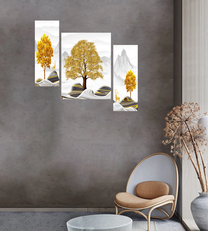 Tehzeeb Creations Set Of 3 Digital Wall Painting