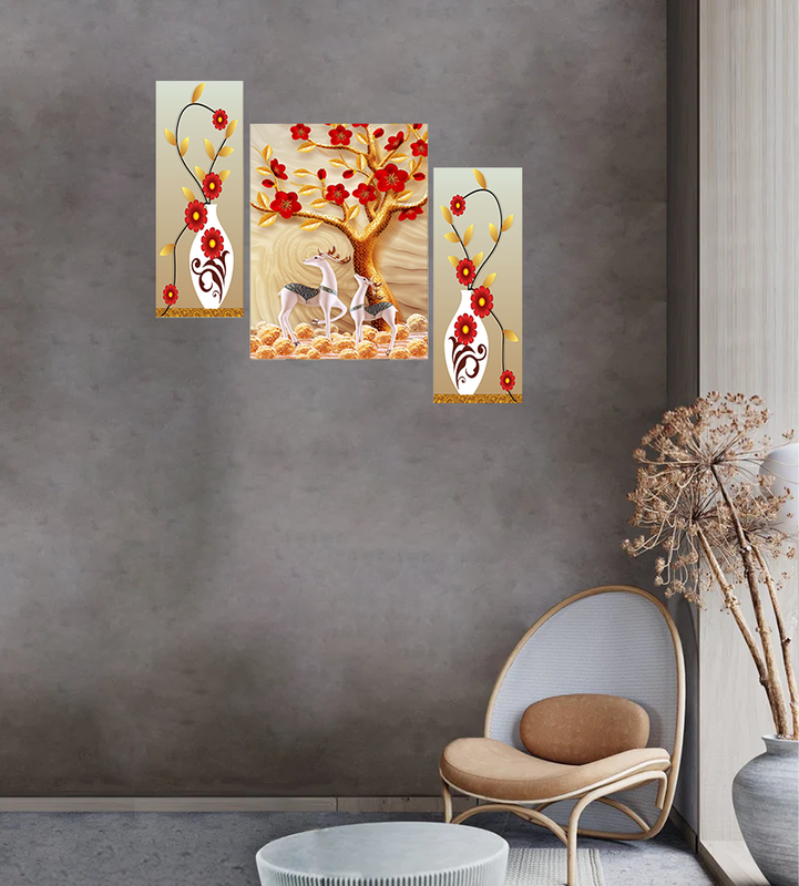 Tehzeeb Creations Set Of 3 Digital Wall Painting