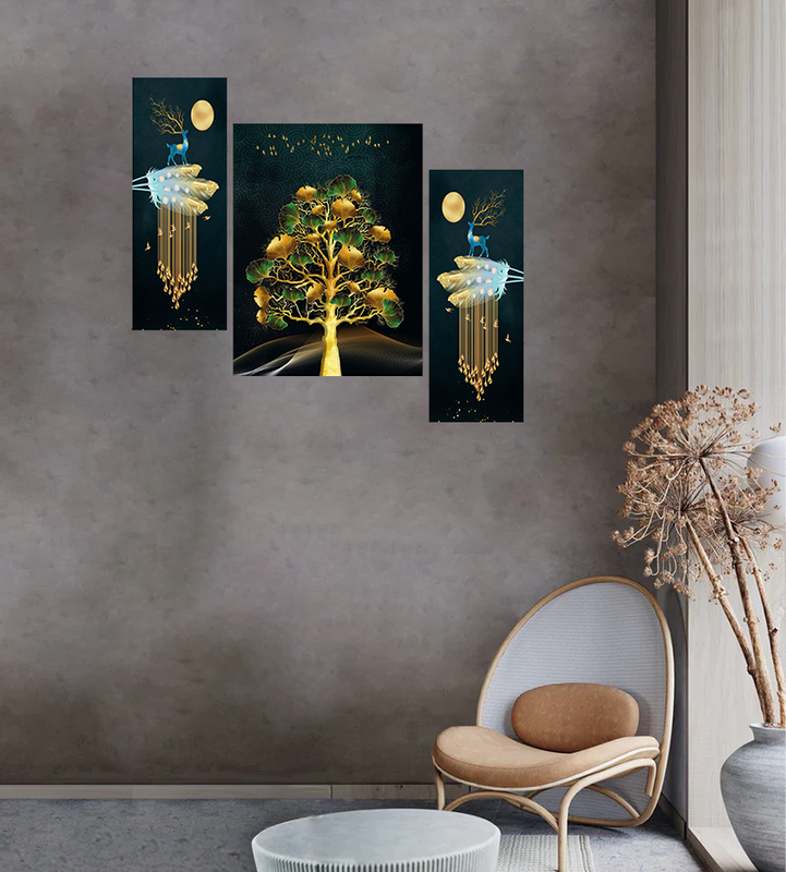 Tehzeeb Creations Set Of 3 Digital Wall Painting