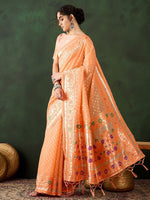 Thumbnail for Mitera Ethnic Motifs Woven Design Zari Saree
